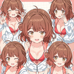 This is a pixiv picture whose title is キミとセミブルー！.