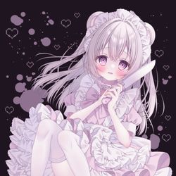 This is a pixiv picture whose title is 🖤.