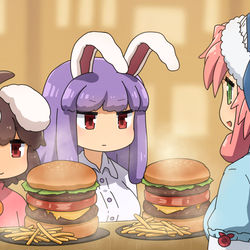 This is a pixiv picture whose title is おまちっ！本日のお通しです🍔🐋.
