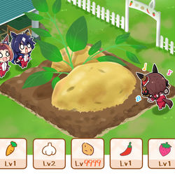 This is a pixiv picture whose title is 【ウマ娘】パワー系お嬢様の大豊食祭.