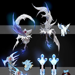 This is a pixiv picture whose title is ポケモンモチーフの武器【双剣編】.