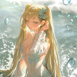 This is a pixiv picture whose title is Sound of waves.