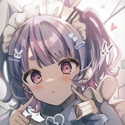 This is a pixiv picture whose title is 🐰🍭.