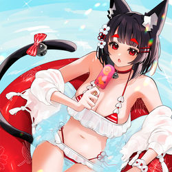 This is a pixiv picture whose title is 水着山城.