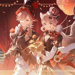 This is a pixiv picture whose title is 特别魔术表演.