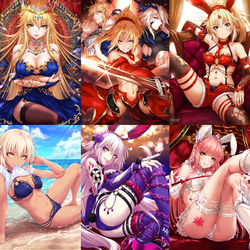 This is a pixiv picture whose title is タペストリー既作再販告知！！！（FGO、艦これ）.