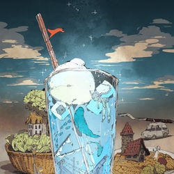 This is a pixiv picture whose title is 旅路の有料休憩所.