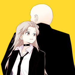 This is a pixiv picture whose title is コウメちゃん（左）とクミチョウ（右）。.