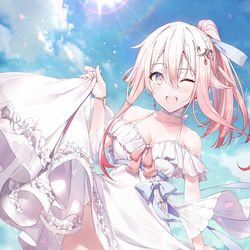 This is a pixiv picture whose title is 龍ヶ浜ゅぇさん（Summer Vacation）.