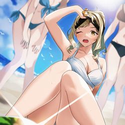 This is a pixiv picture whose title is 全力でスイカ割りするもかすりもしなかった.