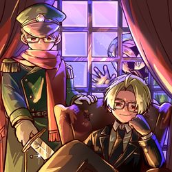 This is a pixiv picture whose title is 会談.
