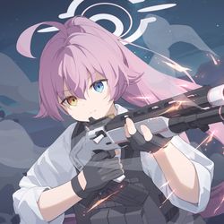 This is a pixiv picture whose title is ホシノ（臨戦）.