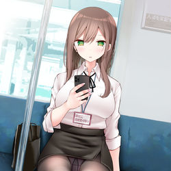This is a pixiv picture whose title is 【C104新刊①】通勤道中であの娘がぱんつを見せてくる本9.