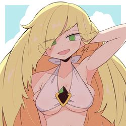 This is a pixiv picture whose title is 水着ルザミーネ.