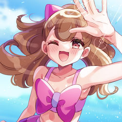 This is a pixiv picture whose title is 水着こむぎ.