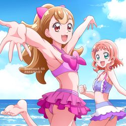 This is a pixiv picture whose title is 水着回.
