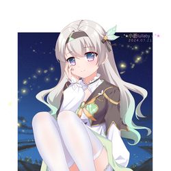 This is a pixiv picture whose title is 流萤-白丝.
