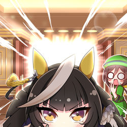 This is a pixiv picture whose title is 【ウマ娘】たづなさんより先に扉を開けて来たカルストンライトオ.