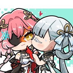 This is a pixiv picture whose title is 長離先生と今汐ちゃん.