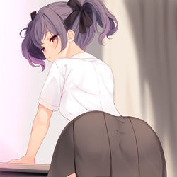 This is a pixiv picture whose title is シンプル制服ツインテール娘.
