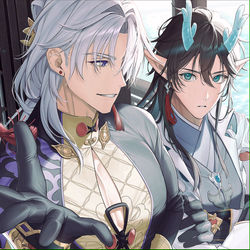 This is a pixiv picture whose title is 刃丹・応楓落書きまとめ.