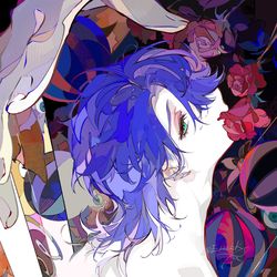 This is a pixiv picture whose title is 🥀.