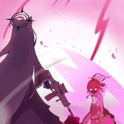 This is a pixiv picture whose title is 勝負しようか、ホシノ先輩。.