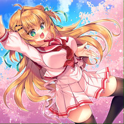 This is a pixiv picture whose title is ＼（　＾ヮ゜）＞.