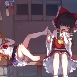 This is a pixiv picture whose title is 博丽神社的日常.
