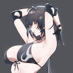 This is a pixiv picture whose title is Wanna taste? 💛🖤.
