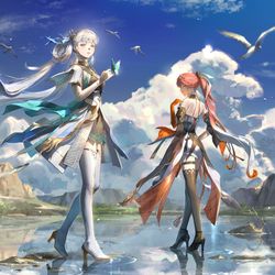 This is a pixiv picture whose title is 🕊️受到 鳴潮 邀請繪製的插畫🌊.