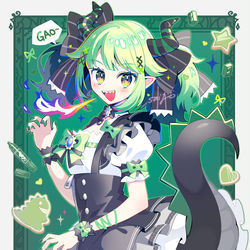 This is a pixiv picture whose title is 怪獣ちゃん.