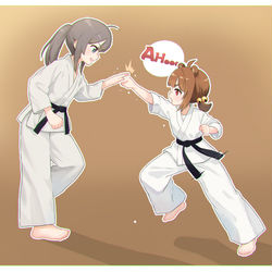 This is a pixiv picture whose title is 对战中~.