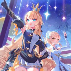 This is a pixiv picture whose title is 星空を翔けた者たち.