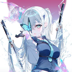 This is a pixiv picture whose title is 水の騎士　the Qween of Diamonds.