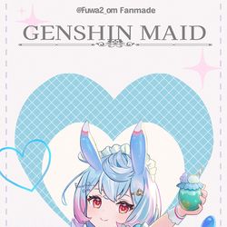This is a pixiv picture whose title is 【原神メイド」】シグウィン.