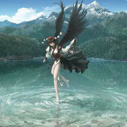 This is a pixiv picture whose title is 幽潭碧波.