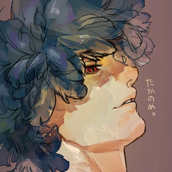 This is a pixiv picture whose title is 大本山黒百合.