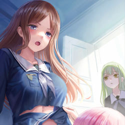 This is a pixiv picture whose title is 吻.