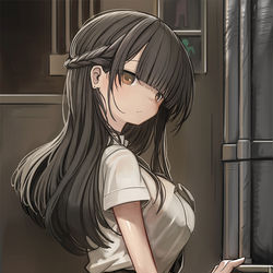 This is a pixiv picture whose title is 横断.