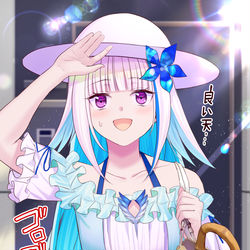 This is a pixiv picture whose title is 外出た瞬間ゲリラ豪雨が来てしまったリゼ様.