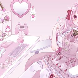 This is a pixiv picture whose title is 🎀🍓🌙.