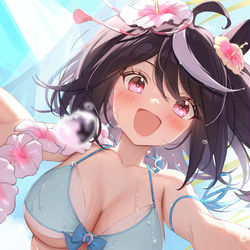 This is a pixiv picture whose title is 水着キタちゃん！2024②.