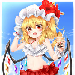 This is a pixiv picture whose title is 水着フランちゃん.