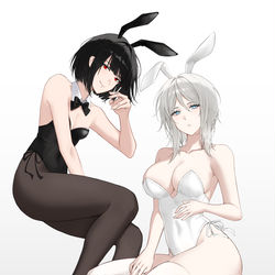 This is a pixiv picture whose title is 료슈파우 바니걸.