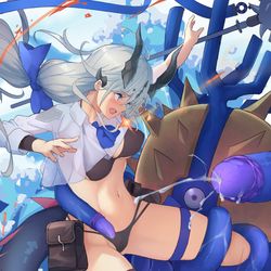 This is a pixiv picture whose title is 水着リード.