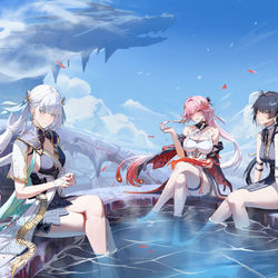 This is a pixiv picture whose title is Wuthering waves.