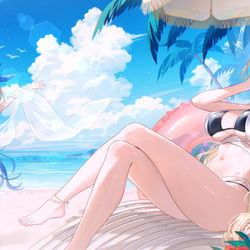 This is a pixiv picture whose title is 夏.