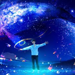 This is a pixiv picture whose title is 声が届きますように.