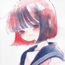 This is a pixiv picture whose title is 隠しきれず.